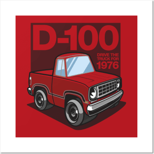 D100 - 1976 (Bright Red) Posters and Art